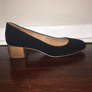 Madewell Ella suede block heels, black